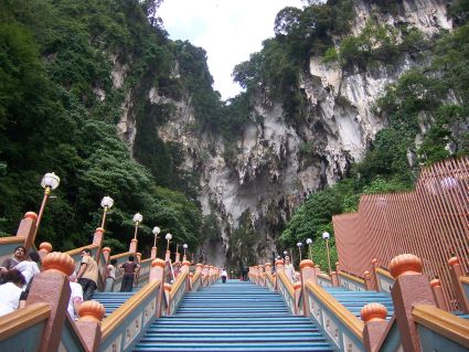 The 272 steps leading to the 'Cathedral' cave (main cave)